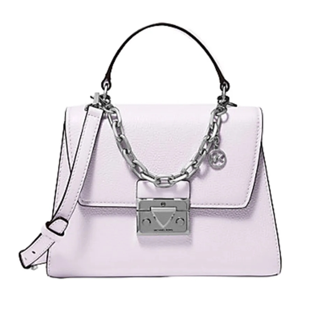 Michael Kors Serena Small Pebbled Leather Satchel Lavender Mist
